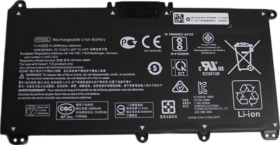 Аккумулятор для ноутбука HP/ Compaq 14/15 series (HT03XL)/ 11.4 В/ 3400 мАч