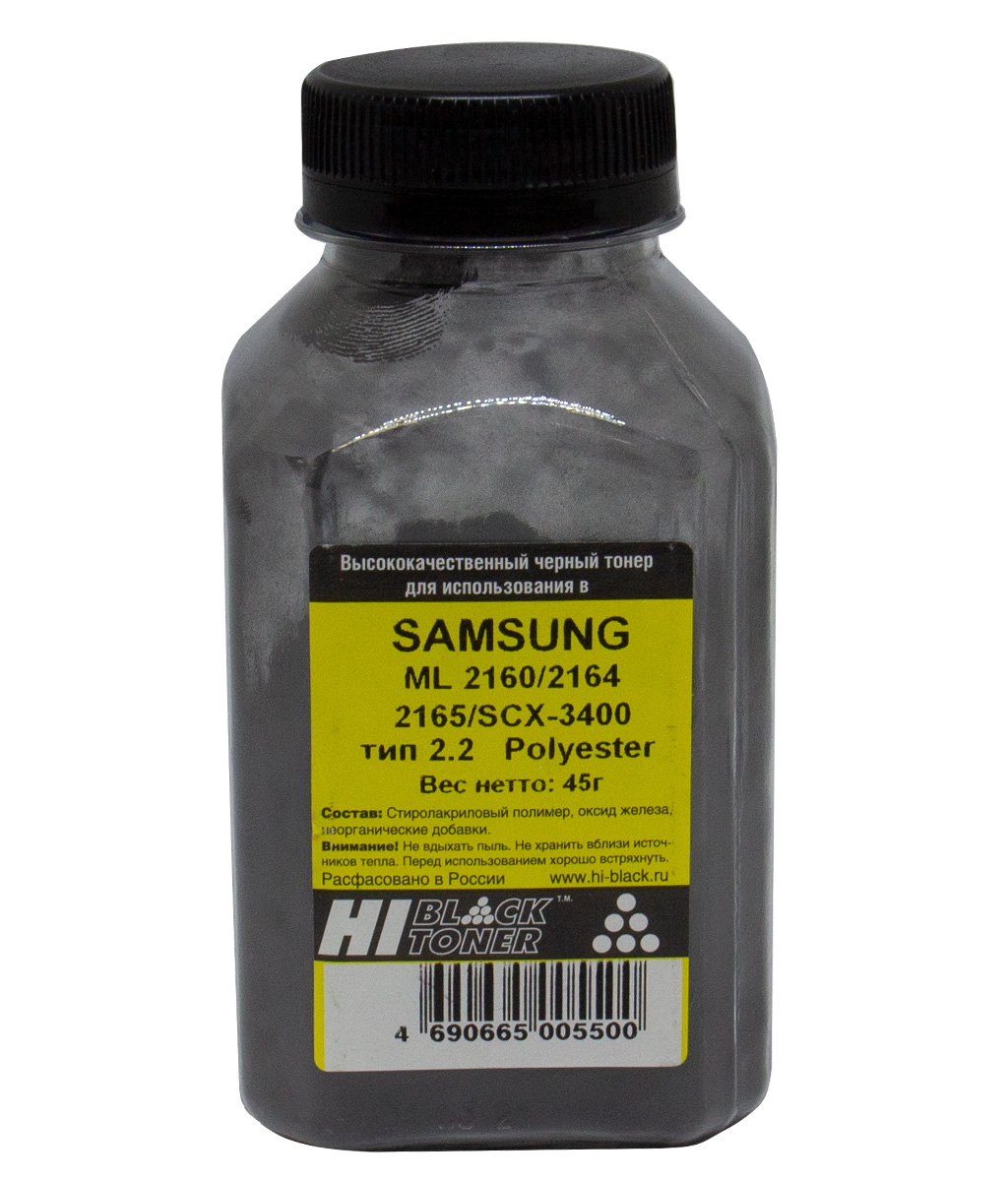 Тонер Samsung ML-2160/2164/2165/SCX-3400, Polyester, Тип 2.2, Bk, 45 г, банка