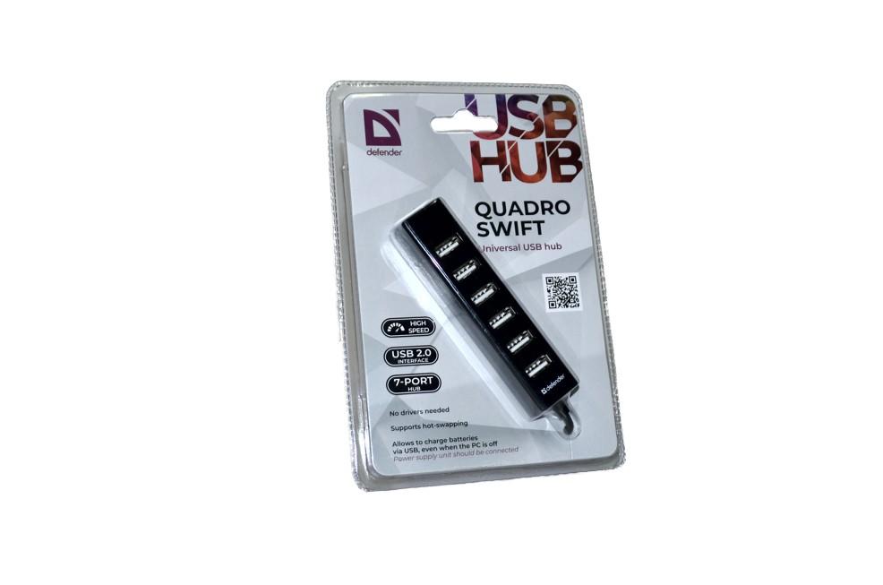 Концентратор USB Defender Swift USB2.0, 7 портов HUB