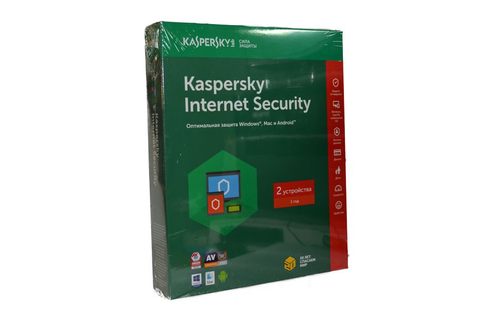 Kaspersky Internet Security, Box 2-desktop Base, 12 месяцев