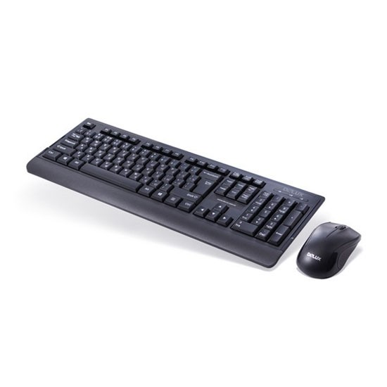 Комплект Клавиатура + Мышь, Delux, DLD-6075OUB, Оптическая Мышь, 1000DPI, USB